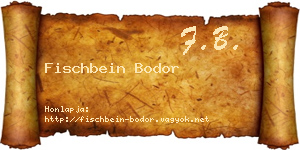 Fischbein Bodor névjegykártya